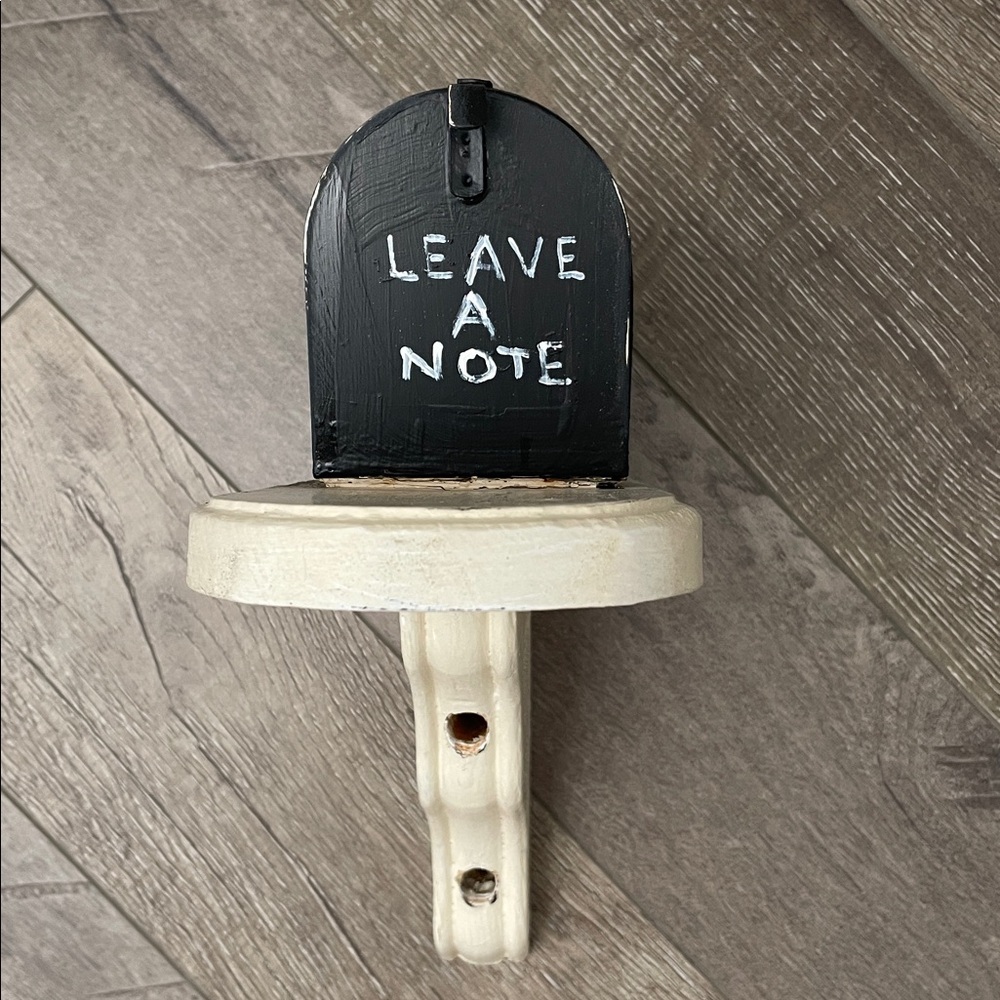 Handmade Metal Mailbox Mounted on Wood